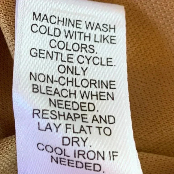 VERSONA Crochet Maxi Dress Carmel Latte Size Medium NWT Brown & Light Blue Boho - Picture 12 of 13